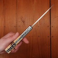 Fontenille Pataud Vendetta 12cm Pocket Knife Stainless Lockback Curly Birch with Corkscrew