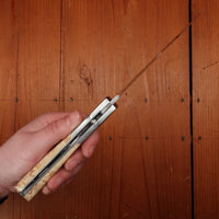 Fontenille Pataud Vendetta 12cm Pocket Knife Stainless Lockback Curly Birch with Corkscrew