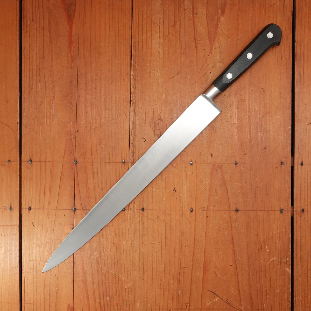 Unmarked 11.75" Sabatier Slicer Stainless POM Handle France 1970-90