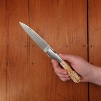 Fontenille Pataud Vendetta 12cm Pocket Knife Stainless Lockback Curly Birch with Corkscrew