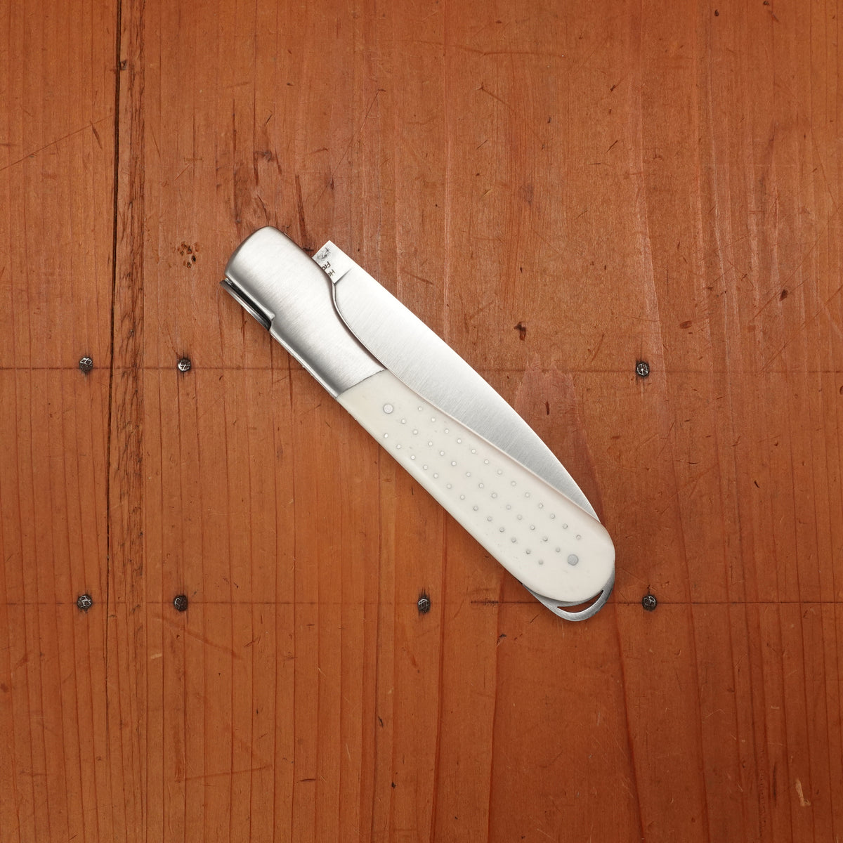 Fontenille Pataud Sperone 12cm Pocket Knife Stainless Lockback Pinned Cow Bone