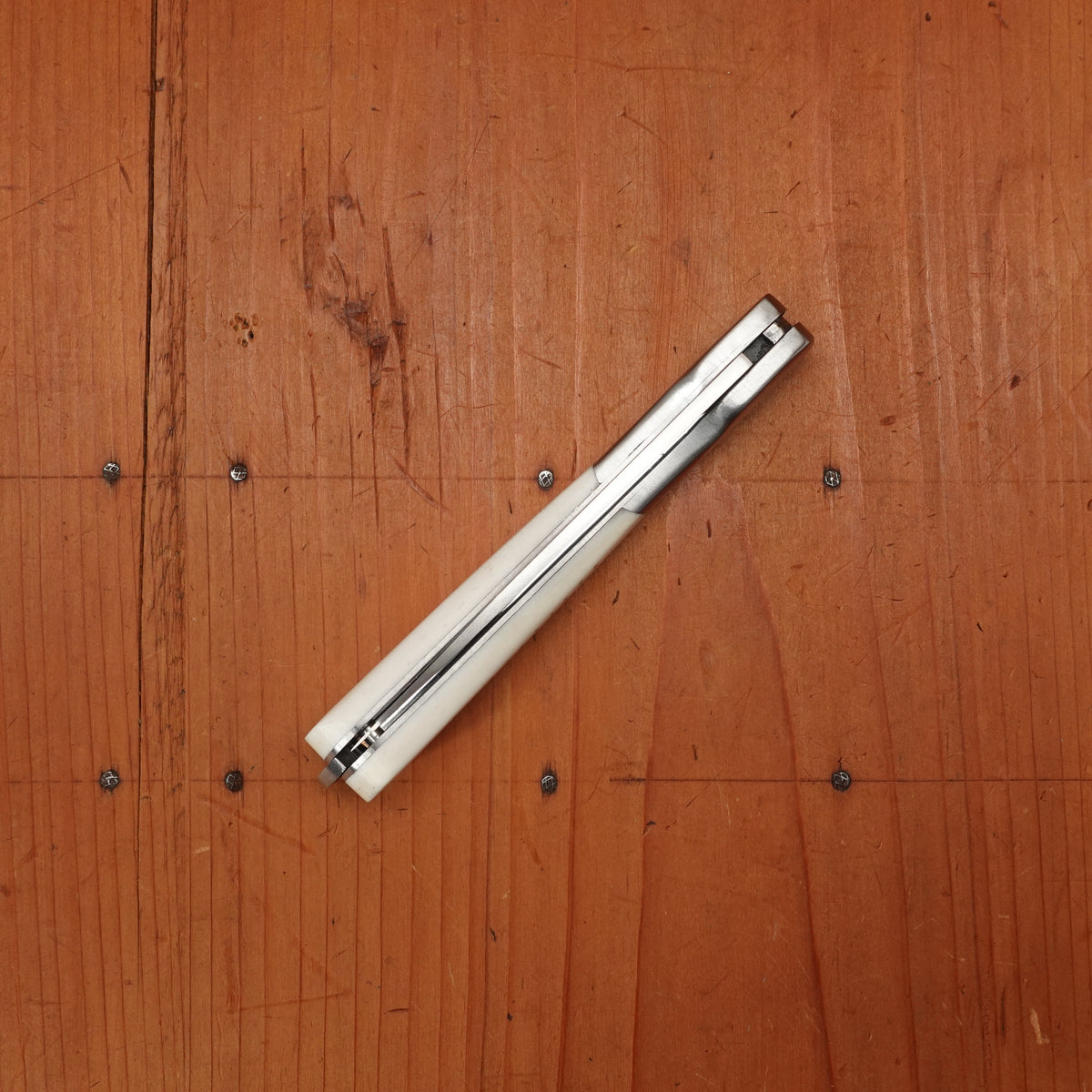 Fontenille Pataud Sperone 12cm Pocket Knife Stainless Lockback Pinned Cow Bone
