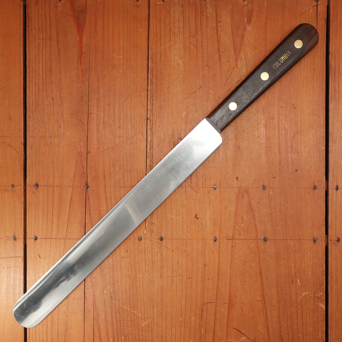 New Old Stock Columbia Cutlery Co 12" Roast Beef Knife Stainless Rosewood Handle USA 1930-50s