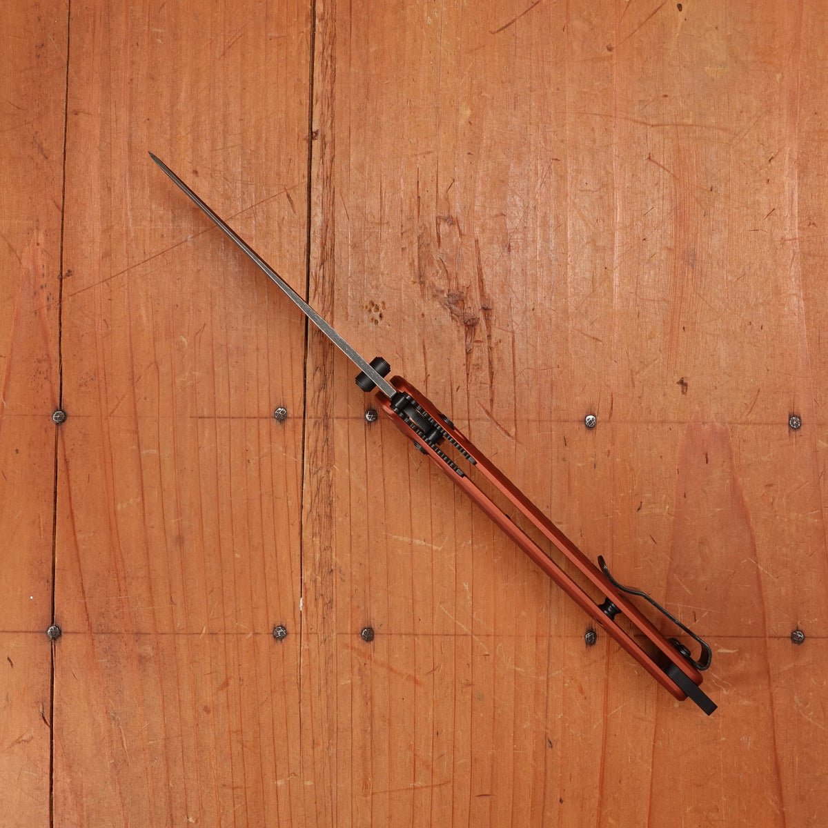 Benchmade 537BK-07 Bailout Reverse Tanto CPM-Magnacut AXIS Lock Burnt Copper Aluminum Handle