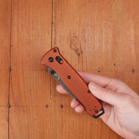 Benchmade 537BK-07 Bailout Reverse Tanto CPM-Magnacut AXIS Lock Burnt Copper Aluminum Handle