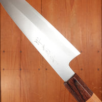 Sakai Kikumori Nakagawa 170mm Petty Stainless Clad Shirogami 1 Keyaki with Saya