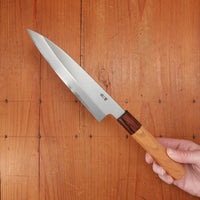 Sakai Kikumori Nakagawa 170mm Petty Stainless Clad Shirogami 1 Keyaki with Saya
