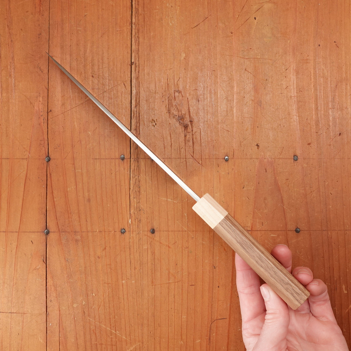 Hitohira TD 150mm Petty Stainless Clad Aogami 2 Kurouchi Walnut Handle