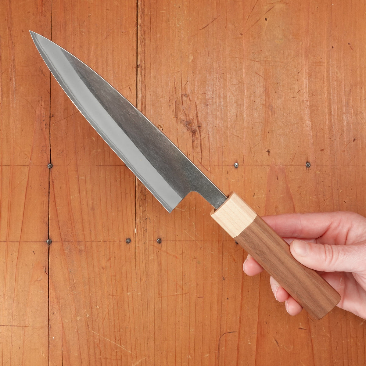 Hitohira TD 150mm Petty Stainless Clad Aogami 2 Kurouchi Walnut Handle