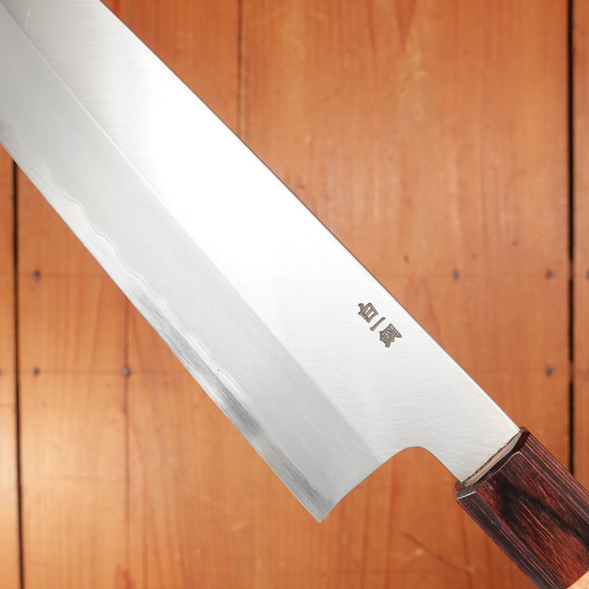 Sakai Kikumori Nakagawa 240mm Gyuto Stainless Clad Shirogami 1 Keyaki with Saya