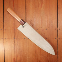 Sakai Kikumori Nakagawa 240mm Gyuto Stainless Clad Shirogami 1 Keyaki with Saya