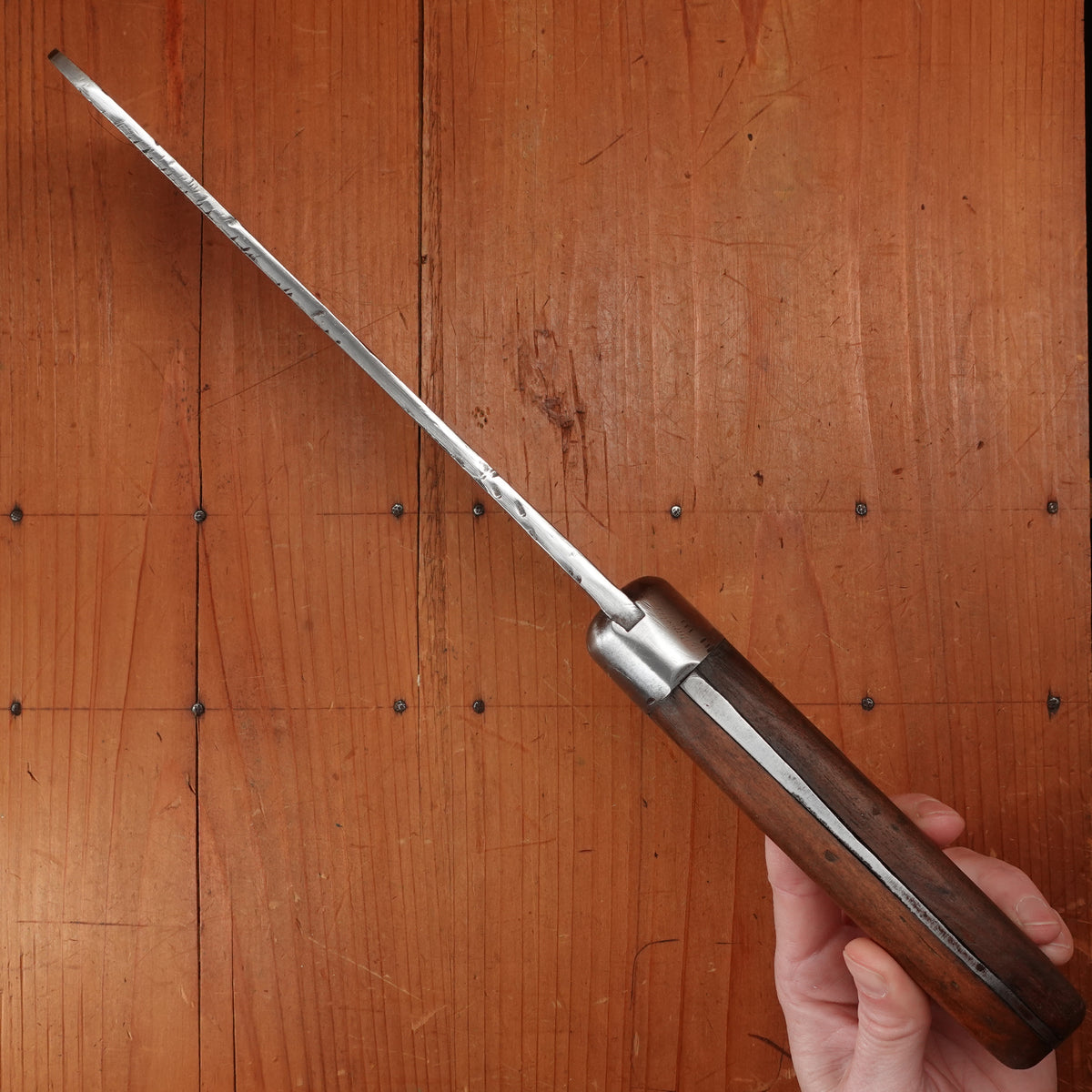 L & I J White 8" Cleaver Laminated Carbon Steel Walnut Handle Buffalo, NY ~1880-1920