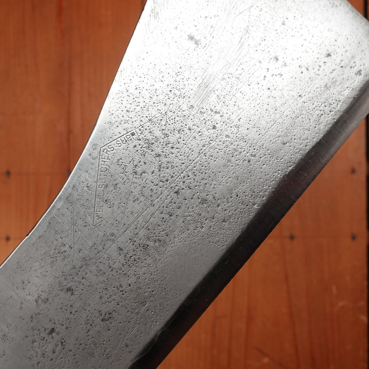 L & I J White 8" Cleaver Laminated Carbon Steel Walnut Handle Buffalo, NY ~1880-1920