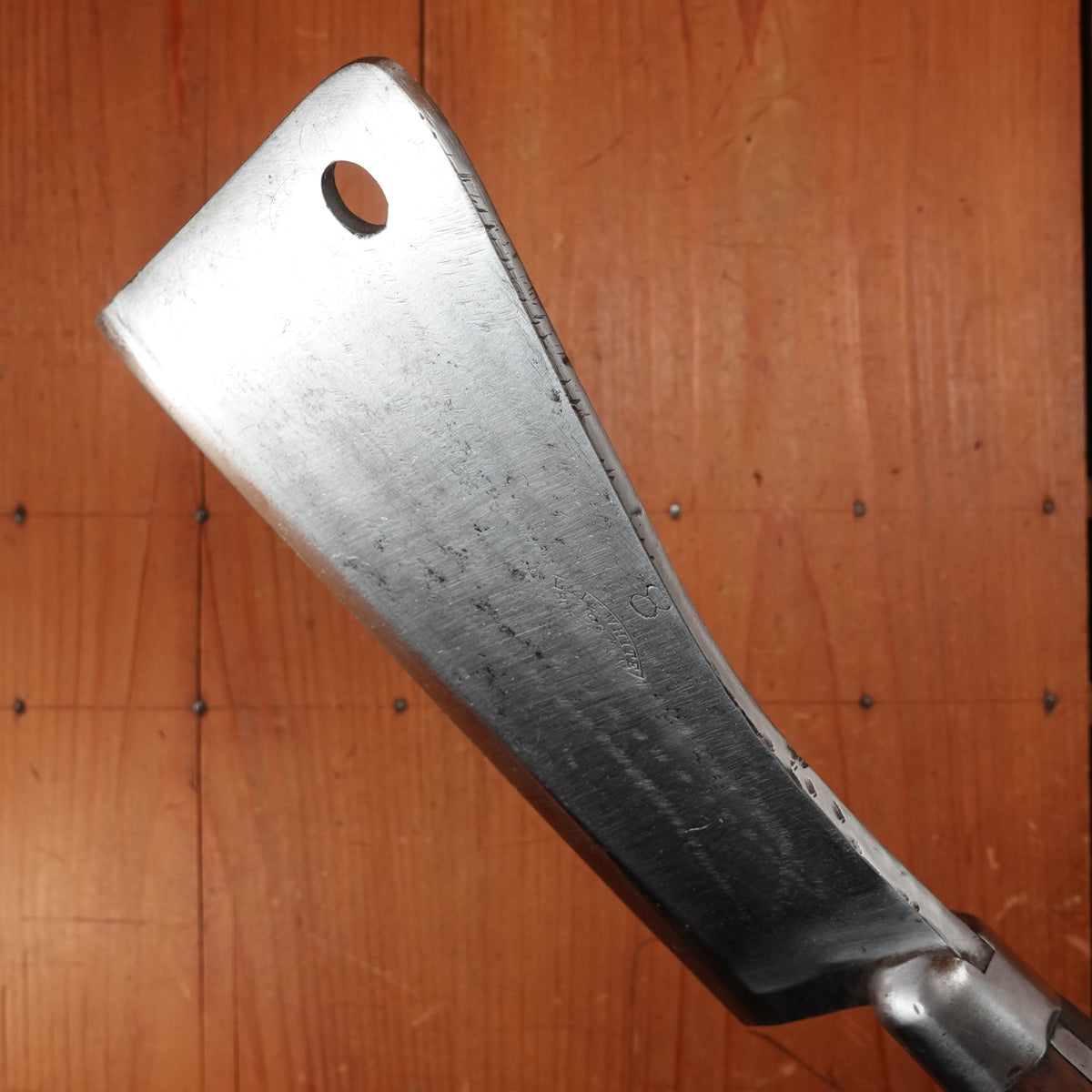 L & I J White 8" Cleaver Laminated Carbon Steel Walnut Handle Buffalo, NY ~1880-1920