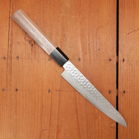 Hitohira HG 150mm Petty Stainless Tsuchime Damascus Walnut Handle