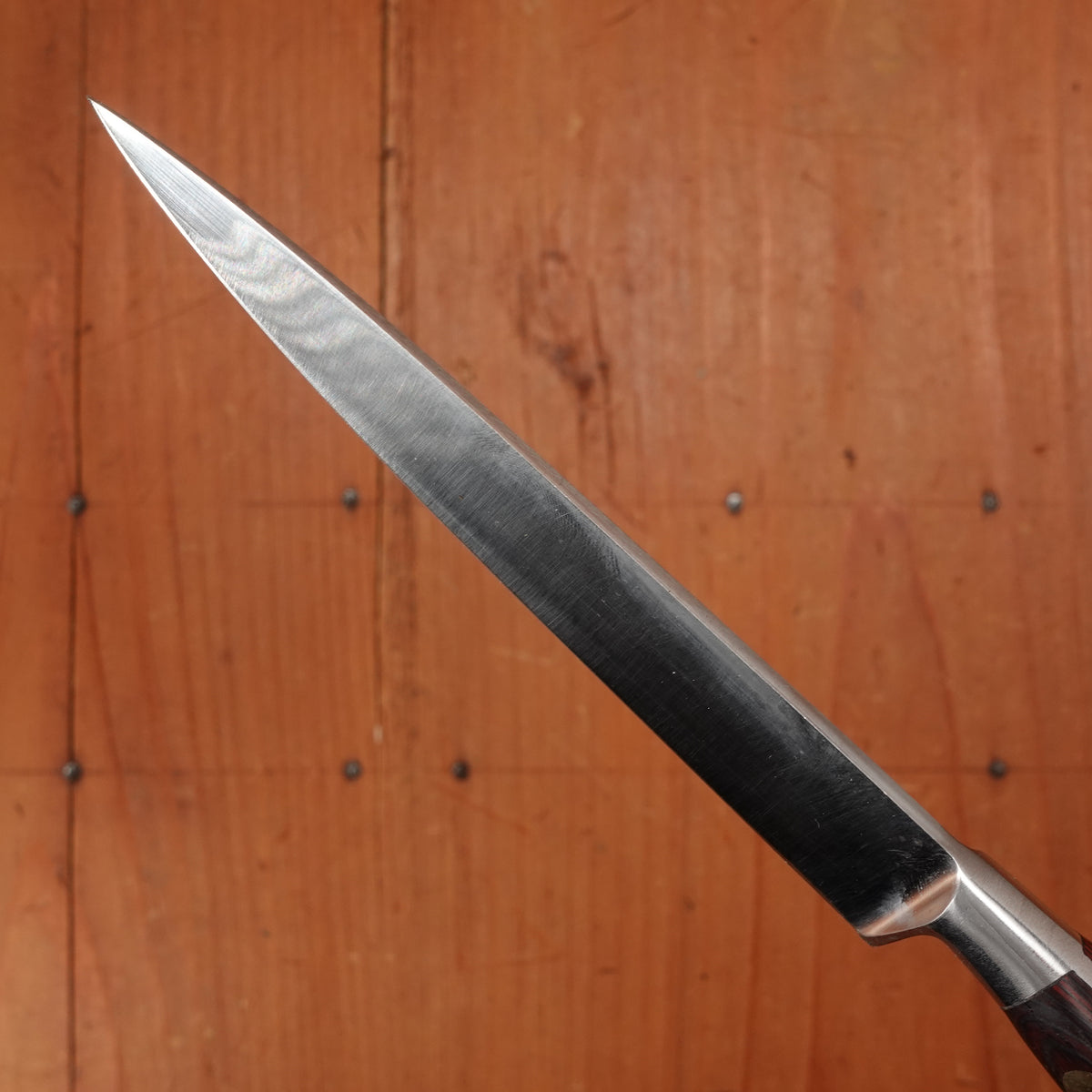 Thiers Issard / Lee Valley 6" Ideal Pattern Chef Knife Stainless Steel Red Pakka Handle Thiers, France 1990-2000