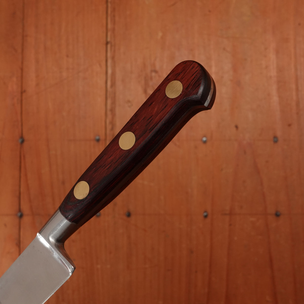 Thiers Issard / Lee Valley 6" Ideal Pattern Chef Knife Stainless Steel Red Pakka Handle Thiers, France 1990-2000