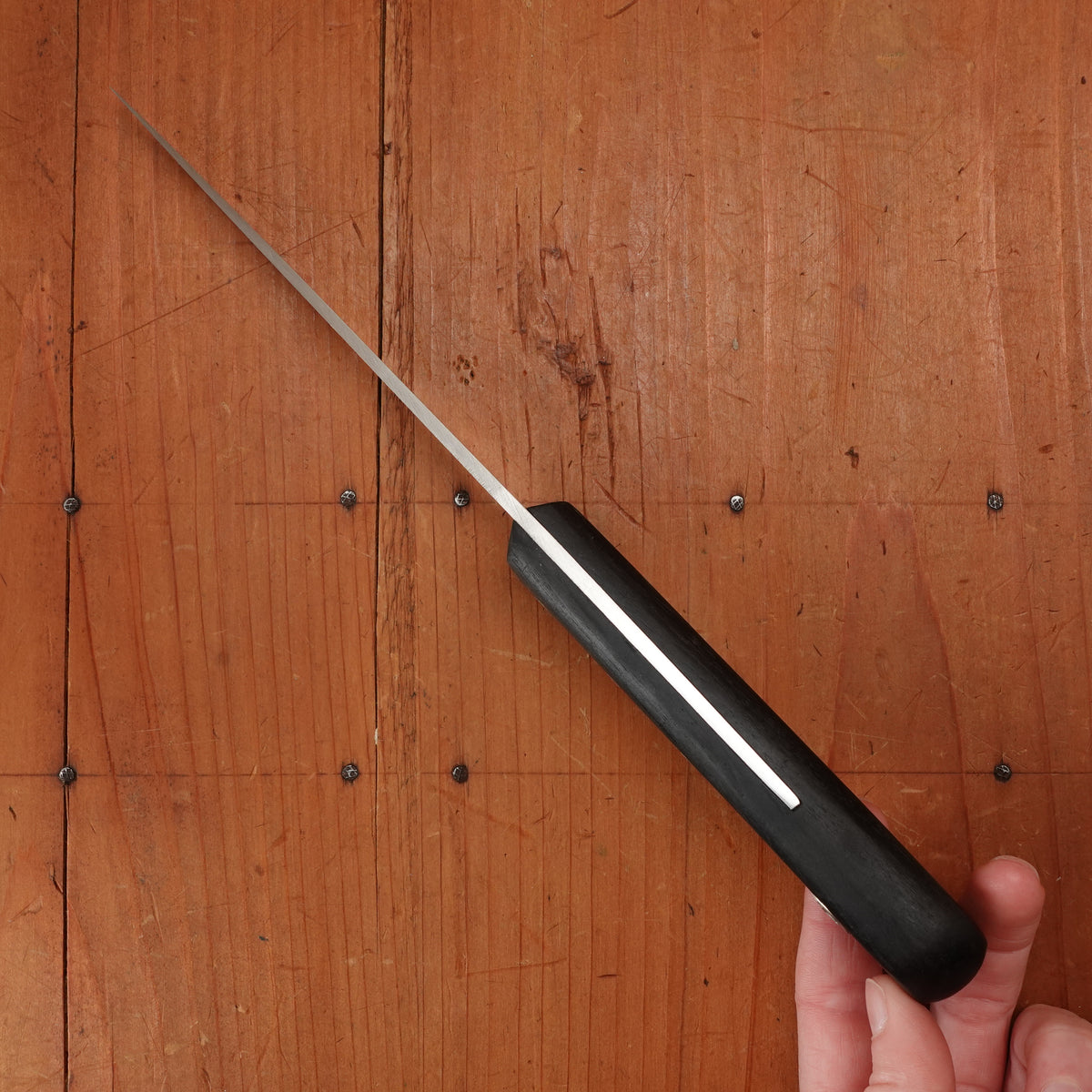 J A Henckels Friodur 5" Boning Knife Ice Tempered Stainless Steel Walnut Handle Solingen, Germany 1950-60s