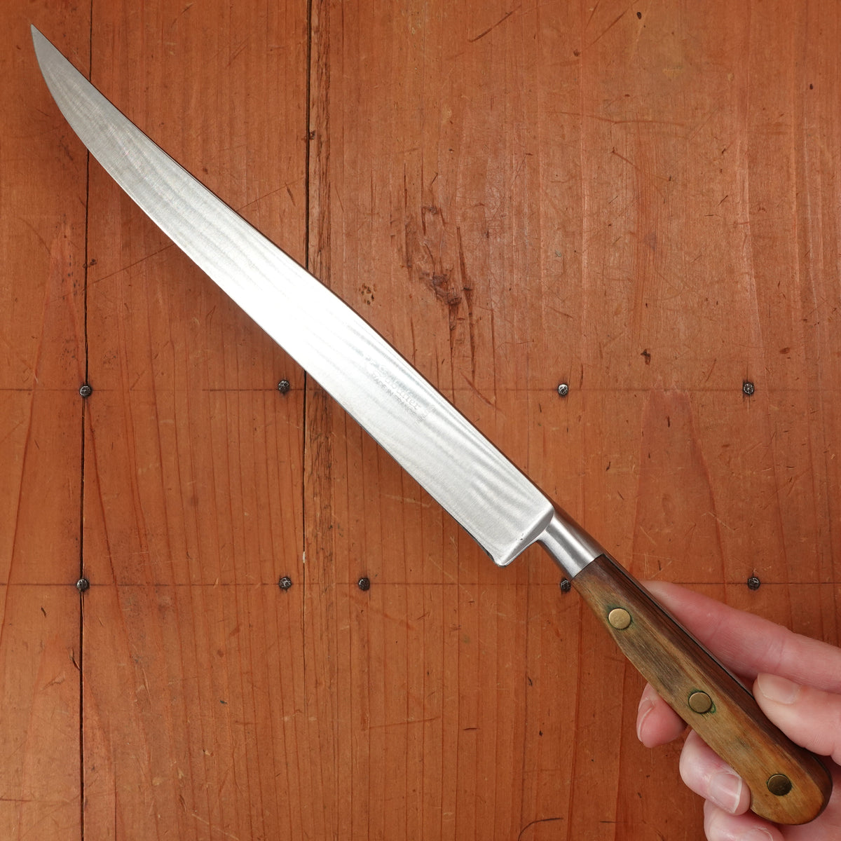 Vintage K Sabatier 8" Yataghan Slicer Forged Stainless Steel Thiers, France 1980-2000