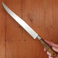 Vintage K Sabatier 8" Yataghan Slicer Forged Stainless Steel Thiers, France 1980-2000