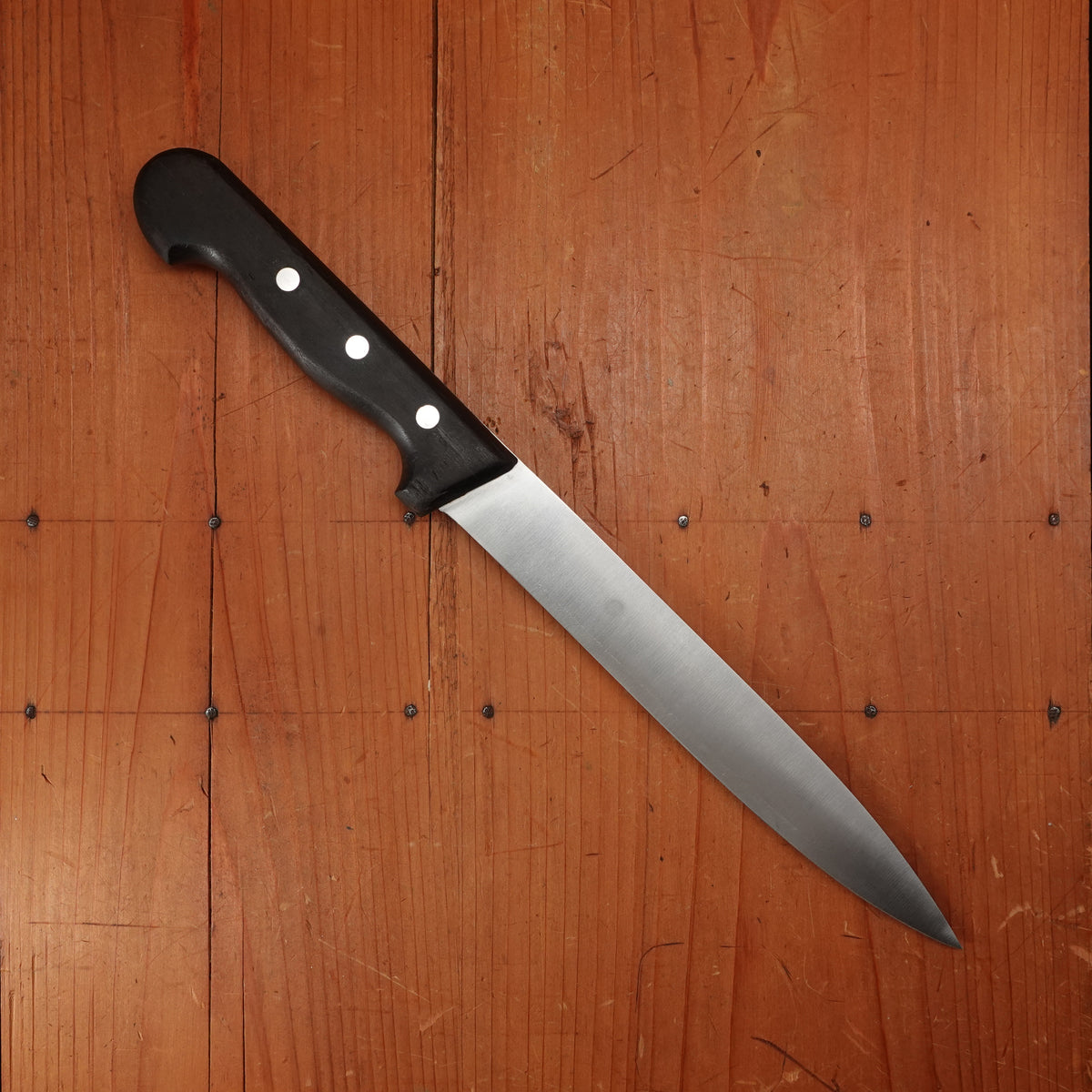 Burgvogel 8" Slicer Stainless Steel Walnut Handle Solingen, W. Germany 1970-90