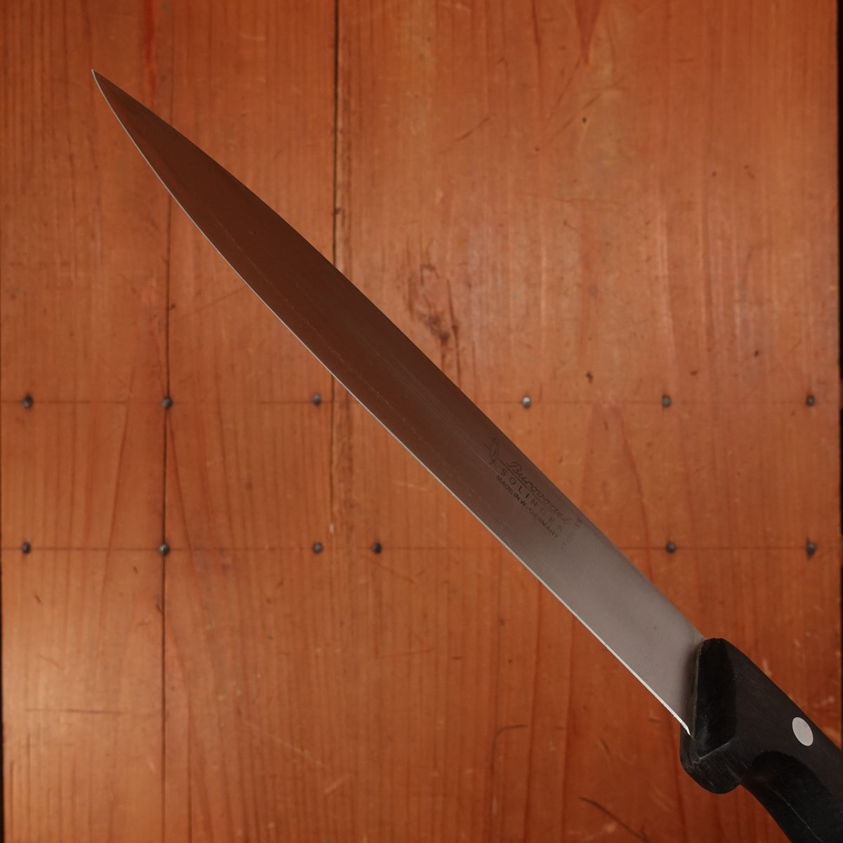 Burgvogel 8" Slicer Stainless Steel Walnut Handle Solingen, W. Germany 1970-90