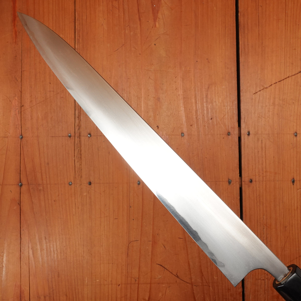 Wakui 270mm Sujihiki Stainless Clad Shirogami 2 Migaki Warikomi Ho Octagonal