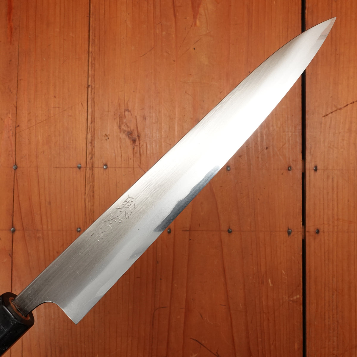 Wakui 210mm Sujihiki Stainless Clad Shirogami 2 Migaki Warikomi Ho Octagonal