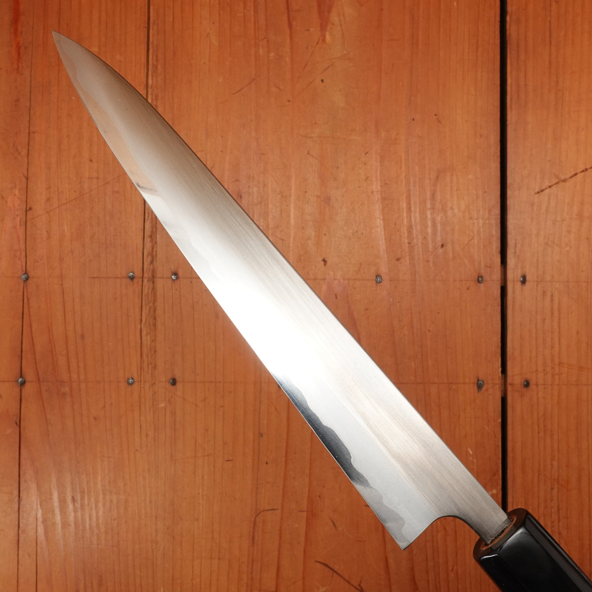 Wakui 210mm Sujihiki Stainless Clad Shirogami 2 Migaki Warikomi Ho Octagonal