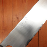 Wakui 240mm Gyuto Stainless Clad Shirogami 2 Migaki Warikomi Ho Octagonal