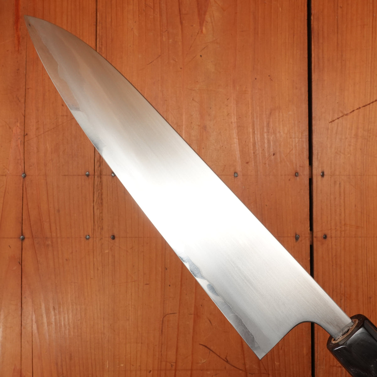 Wakui 240mm Gyuto Stainless Clad Shirogami 2 Migaki Warikomi Ho Octagonal