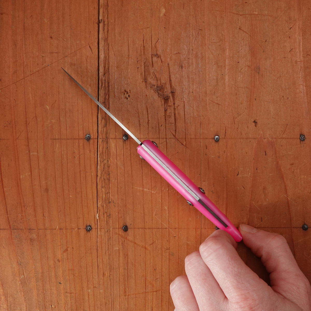 Pallares Comun No.00 7cm Stainless Steel Slipjoint Pink Handle