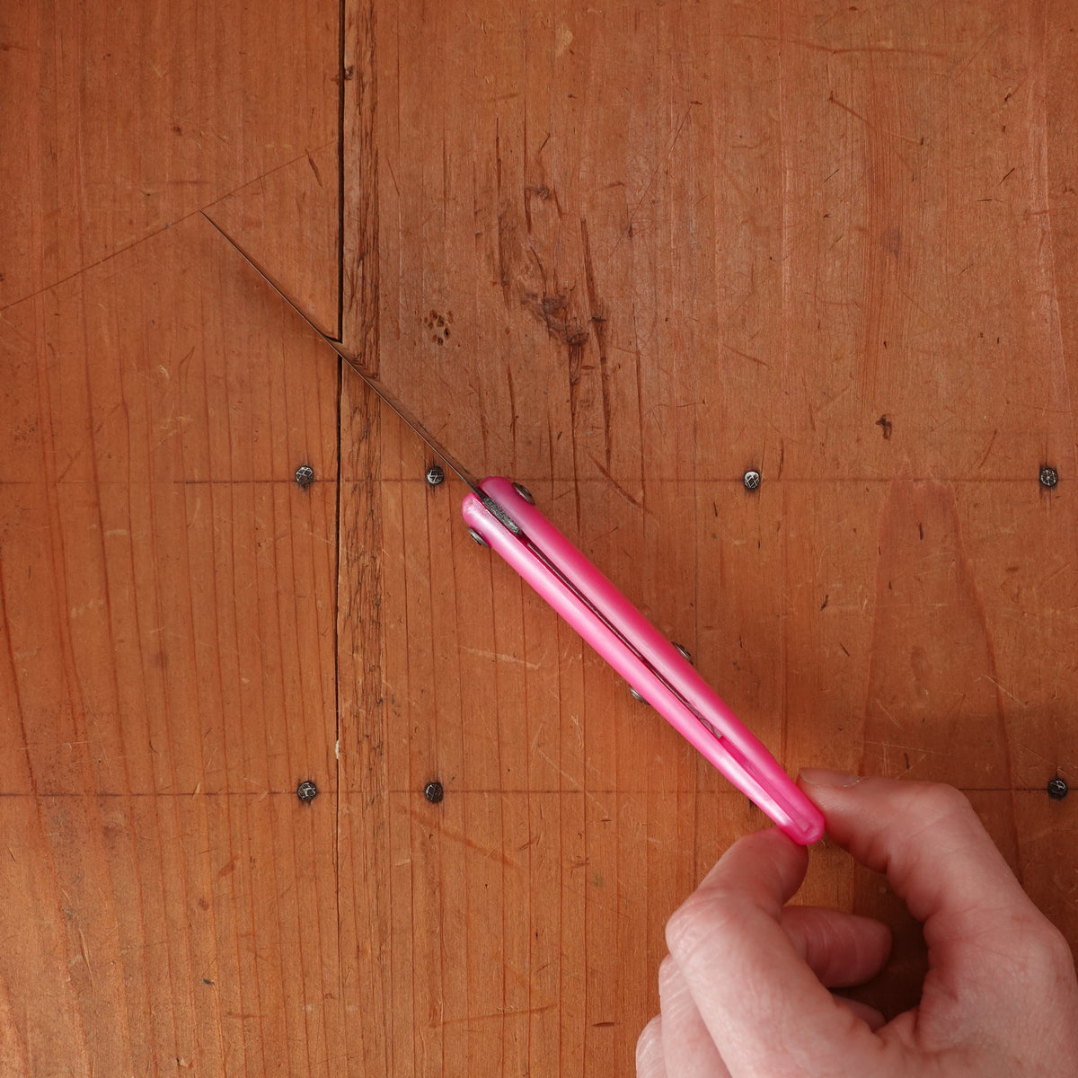 Pallares Comun No.00 7cm Stainless Steel Slipjoint Pink Handle