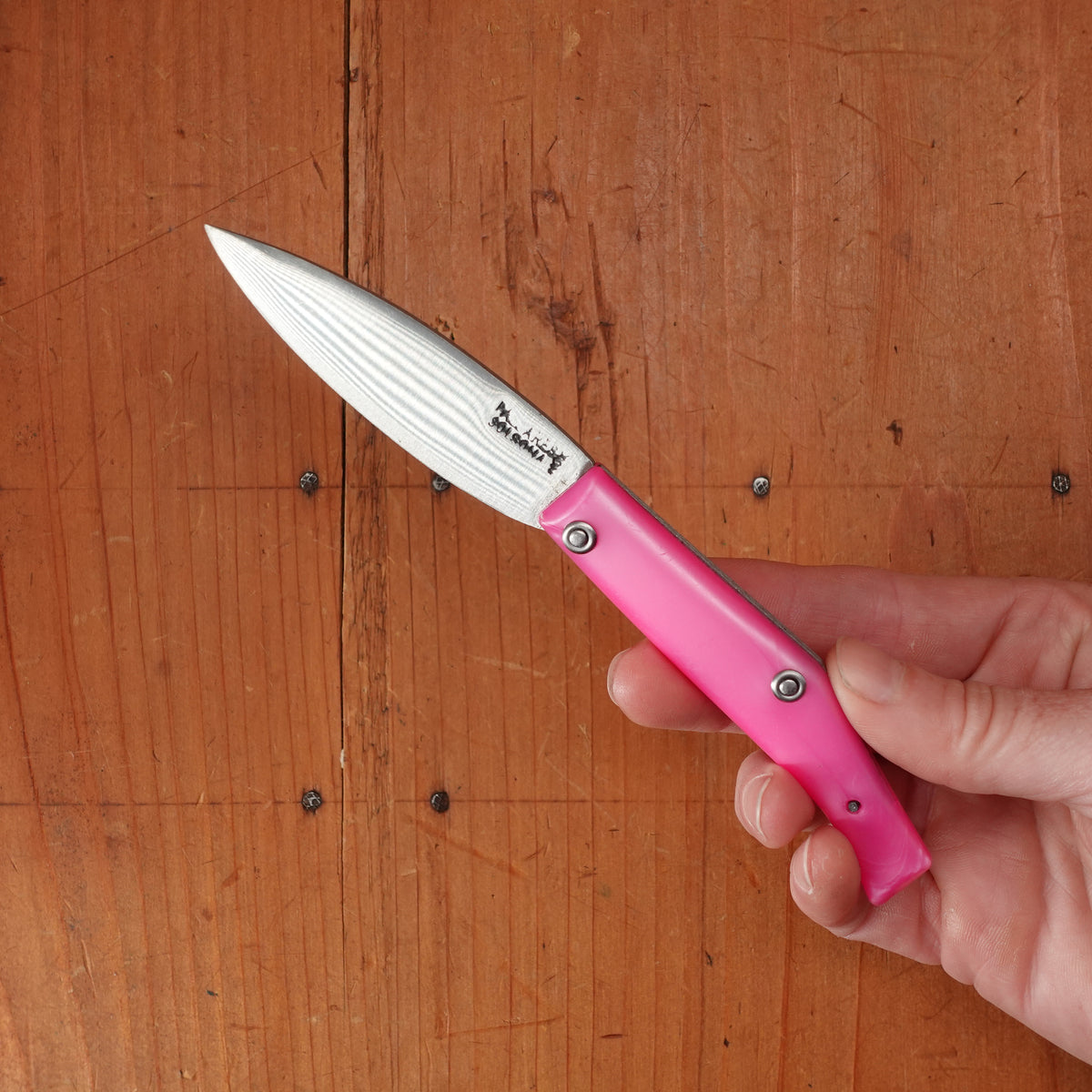 Pallares Comun No.00 7cm Stainless Steel Slipjoint Pink Handle