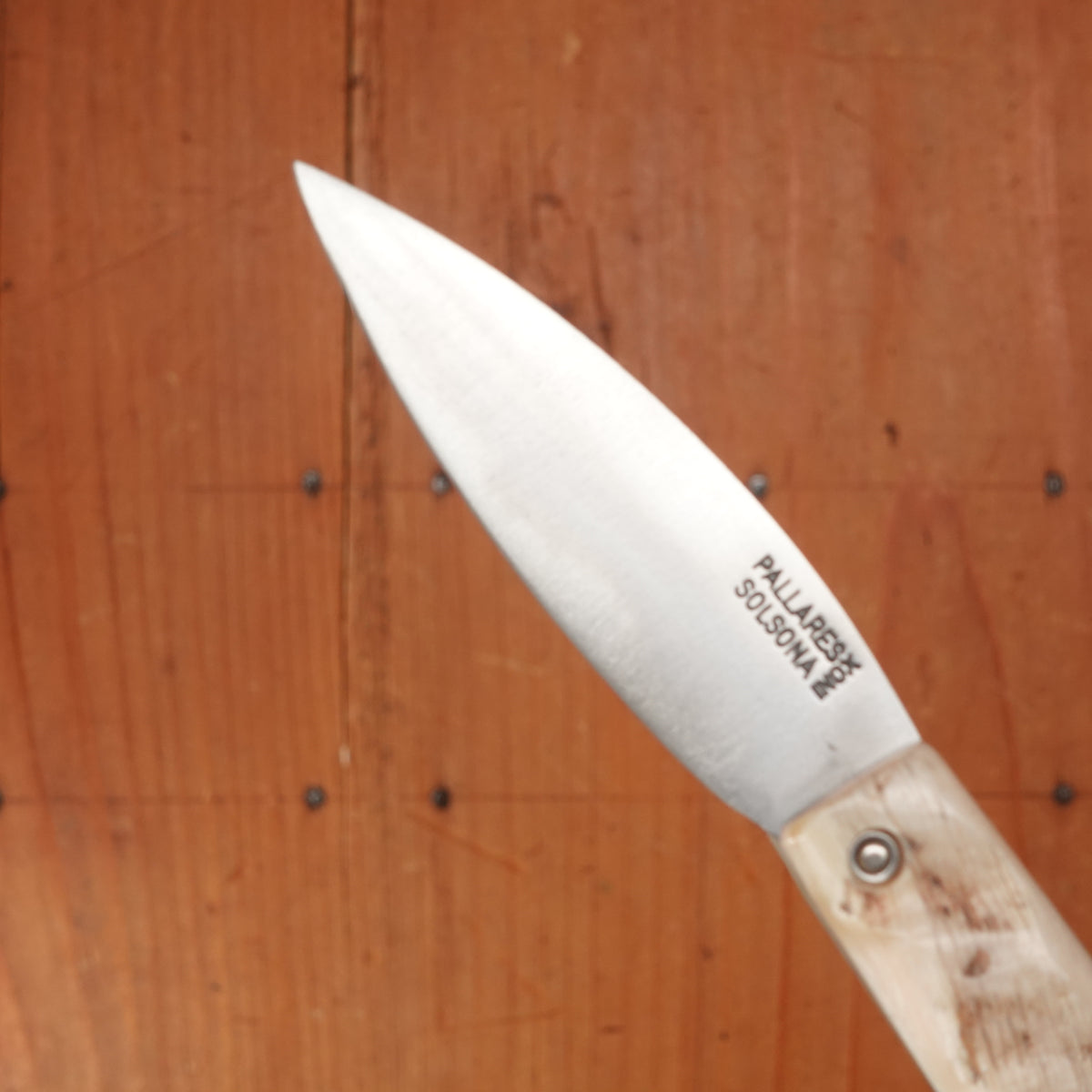 Pallares Busa 10cm Drop Point Stainless Steel Friction Lock Light Ram Horn Handle