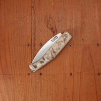 Pallares Busa 10cm Drop Point Stainless Steel Friction Lock Light Ram Horn Handle