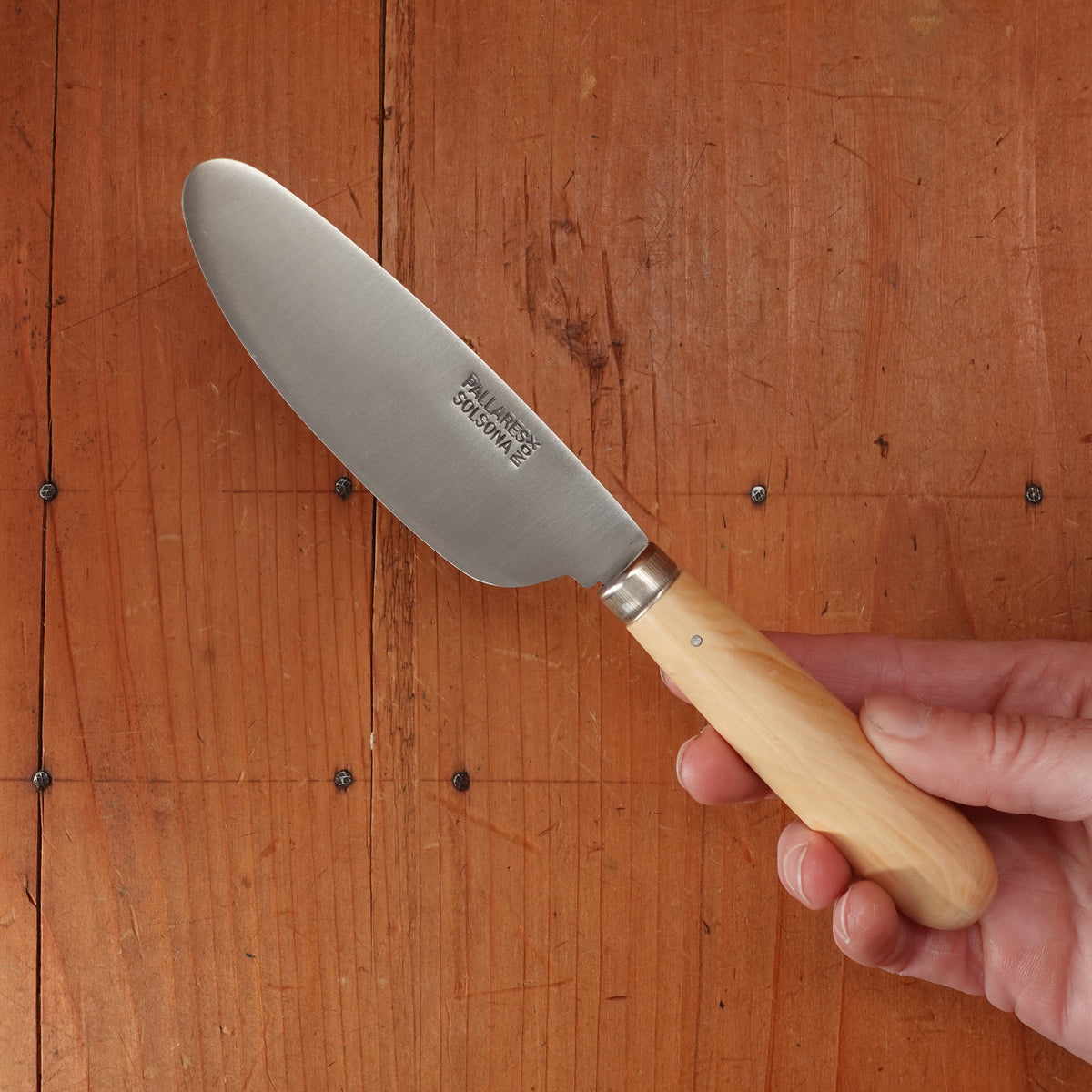 Pallares 3.5" Sobrasada Spreading Knife Stainless Steel Boxwood Handle