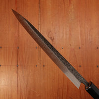 New Old Stock Yoshikane 180mm Wa-Petty SLD Suminagashi Damascus with New Ho & Horn Handle
