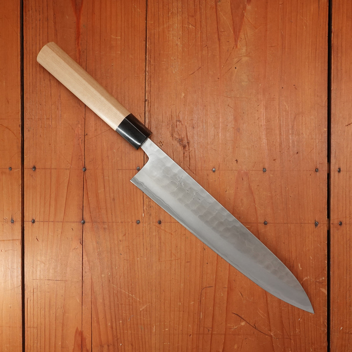 Vintage Yoshikane 240mm Wa-Gyuto SKD Tsuchime with New Old Stock Ho & Horn Handle
