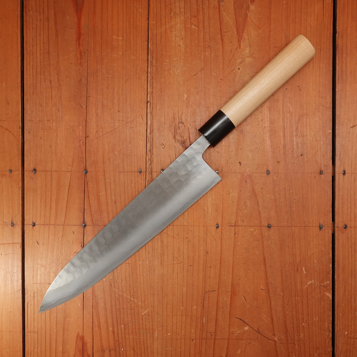 Vintage Yoshikane 240mm Wa-Gyuto SKD Tsuchime with New Old Stock Ho & Horn Handle