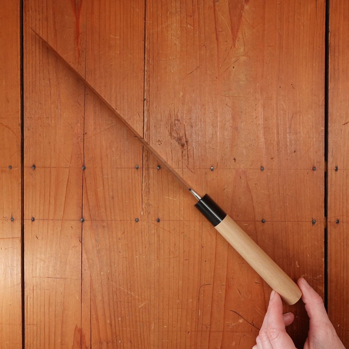Vintage Yoshikane 240mm Wa-Gyuto SKD Tsuchime with New Old Stock Ho & Horn Handle