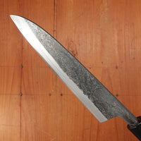 New Old Stock Yoshikane 180mm Wa-Santoku SLD Suminagashi Damascus with New Enju & Horn Handle