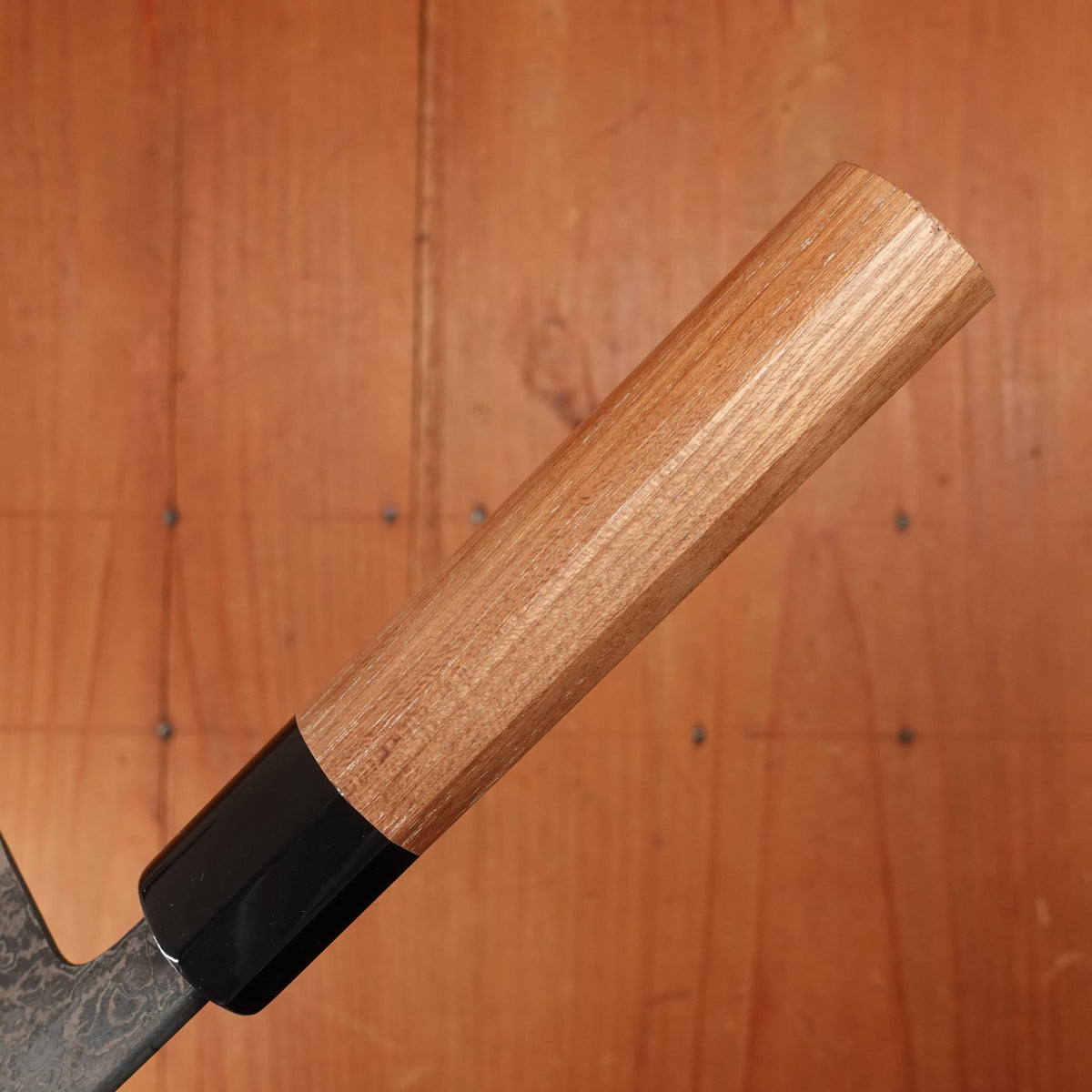 New Old Stock Yoshikane 180mm Wa-Santoku SLD Suminagashi Damascus with New Enju & Horn Handle