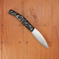 Pallares Busa 10cm Drop Point Stainless Steel Friction Lock Dark Ram Horn Handle