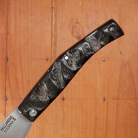Pallares Busa 10cm Drop Point Stainless Steel Friction Lock Dark Ram Horn Handle