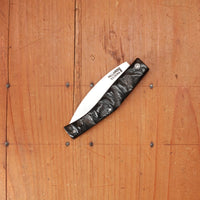 Pallares Busa 10cm Drop Point Stainless Steel Friction Lock Dark Ram Horn Handle