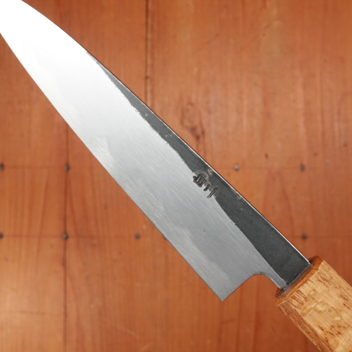 Hado Sumi 135mm Petty Shirogami 2 Kurouchi Finish Burnt Oak Handle