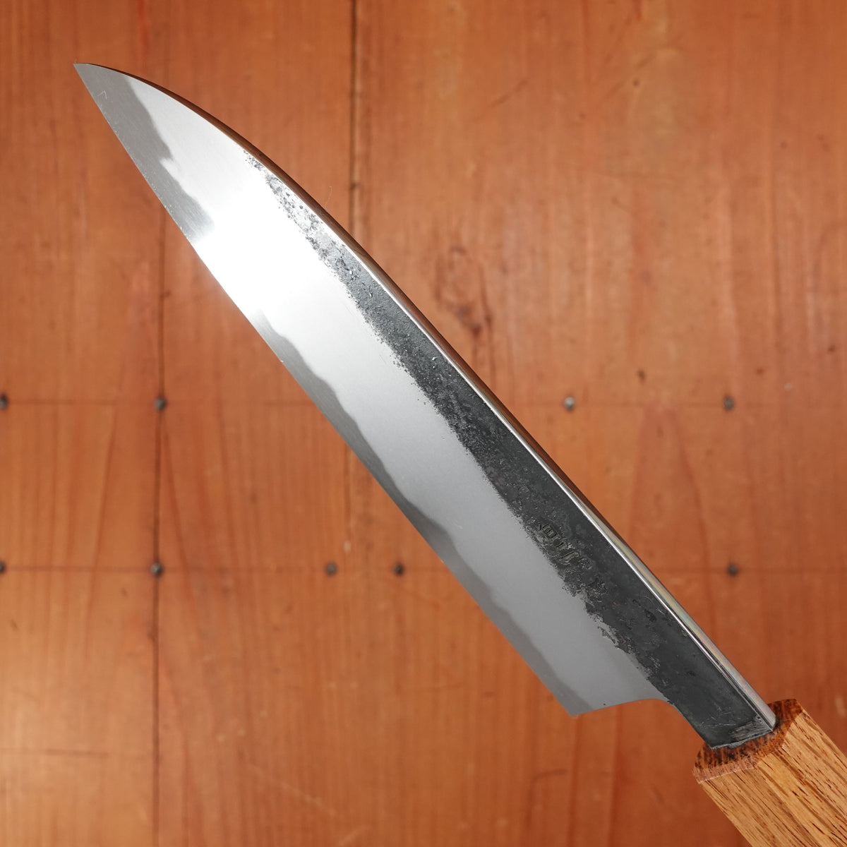 Hado Sumi 165mm Santoku Shirogami 2 Kurouchi Finish Burnt Oak Handle