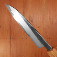Hado Sumi 165mm Santoku Shirogami 2 Kurouchi Finish Burnt Oak Handle