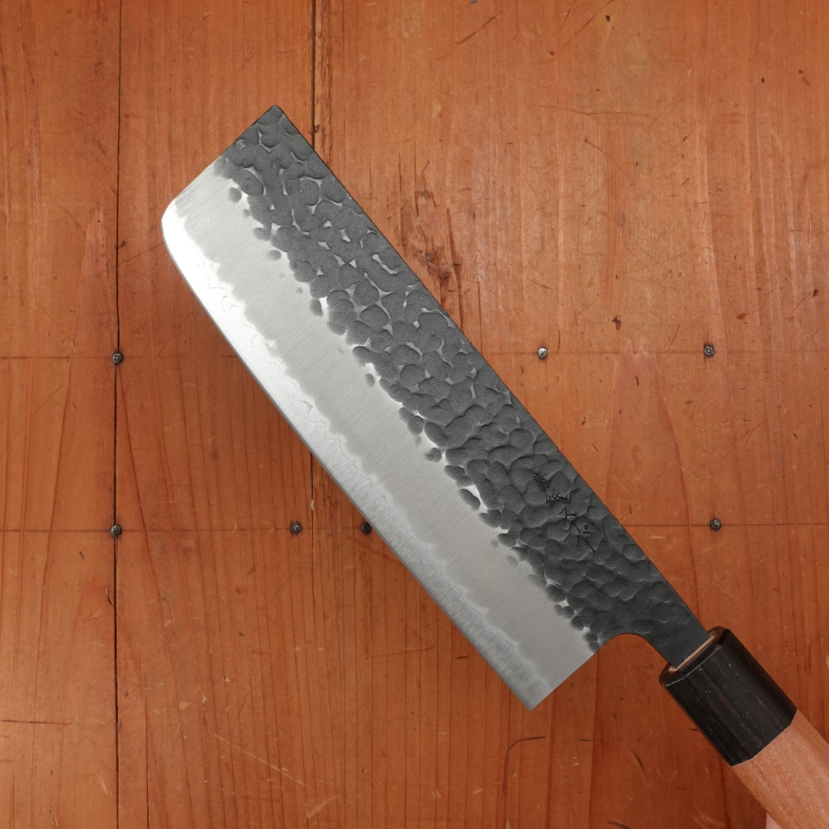 Hitohira Futana SB 165mm Nakiri Aogami Super Kurouchi Tsuchime Cherry Wood